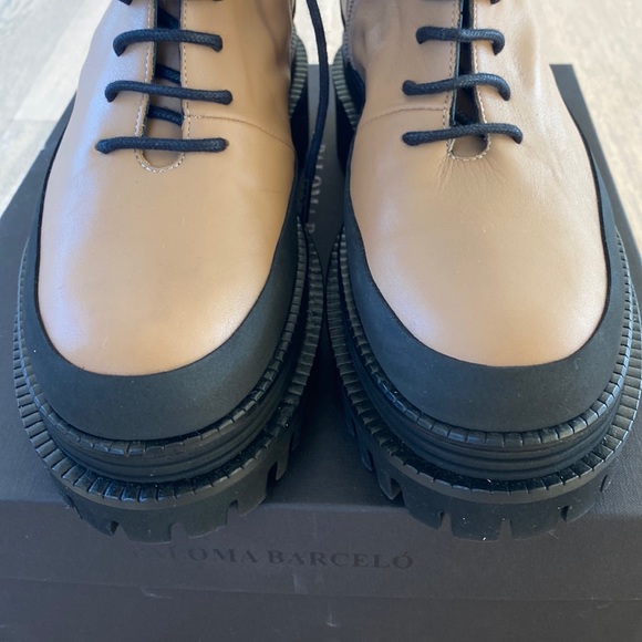 Anthropologie and Free People BNWT Paloma Barcelo Camel Lace up Combat Boots 9 - Picture 6 of 9